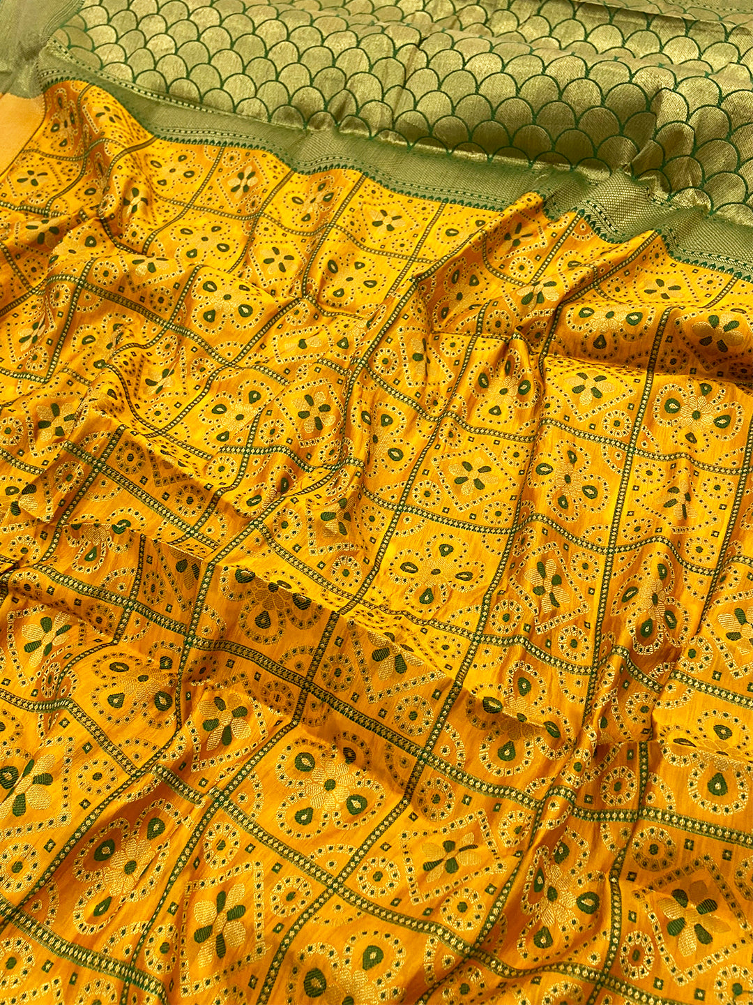 Regal Mustard Soft Silk Patola Saree