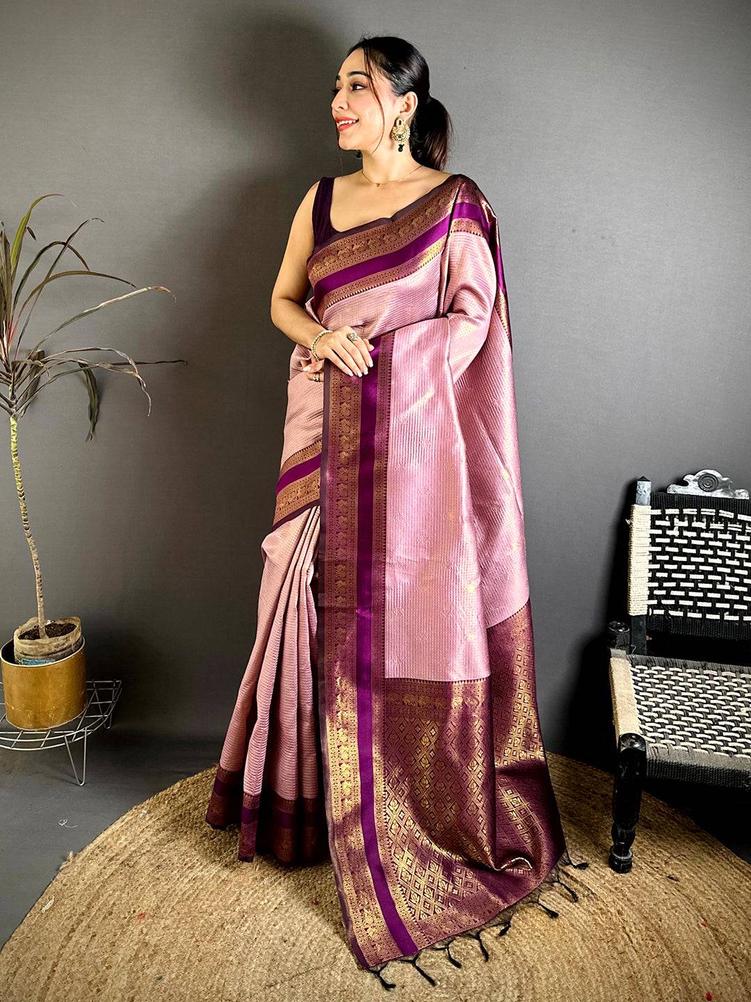 Celebrity Banarasi Katan Silk Gold Zari Saree
