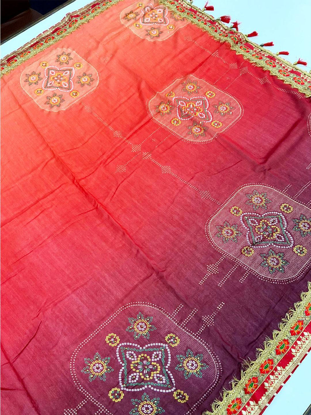 Regal Chinnon Chiffon Bandhej Saree