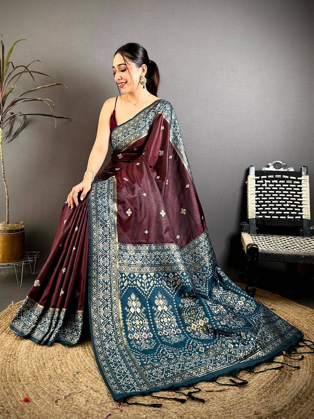 Artisan Silk Rich Contrast Pallu Saree