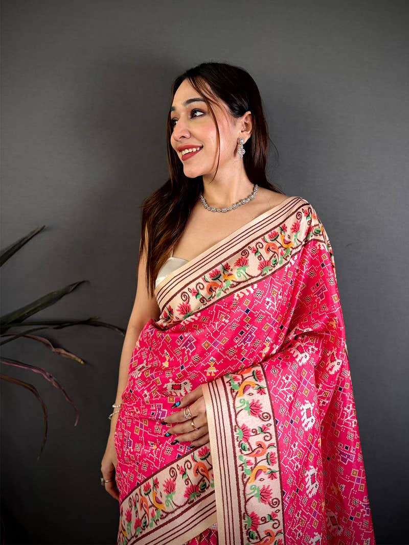 Classic Ikkat Pochampally Tussar Saree
