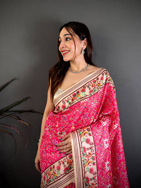 Classic Ikkat Pochampally Tussar Saree
