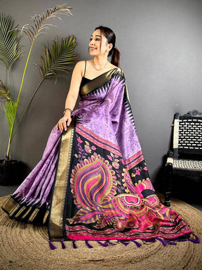 Tradition Kalamkari Dola Silk Saree