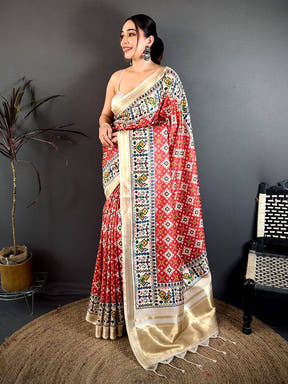 Stylish Soft Kanchi Silk Digital Patola Saree
