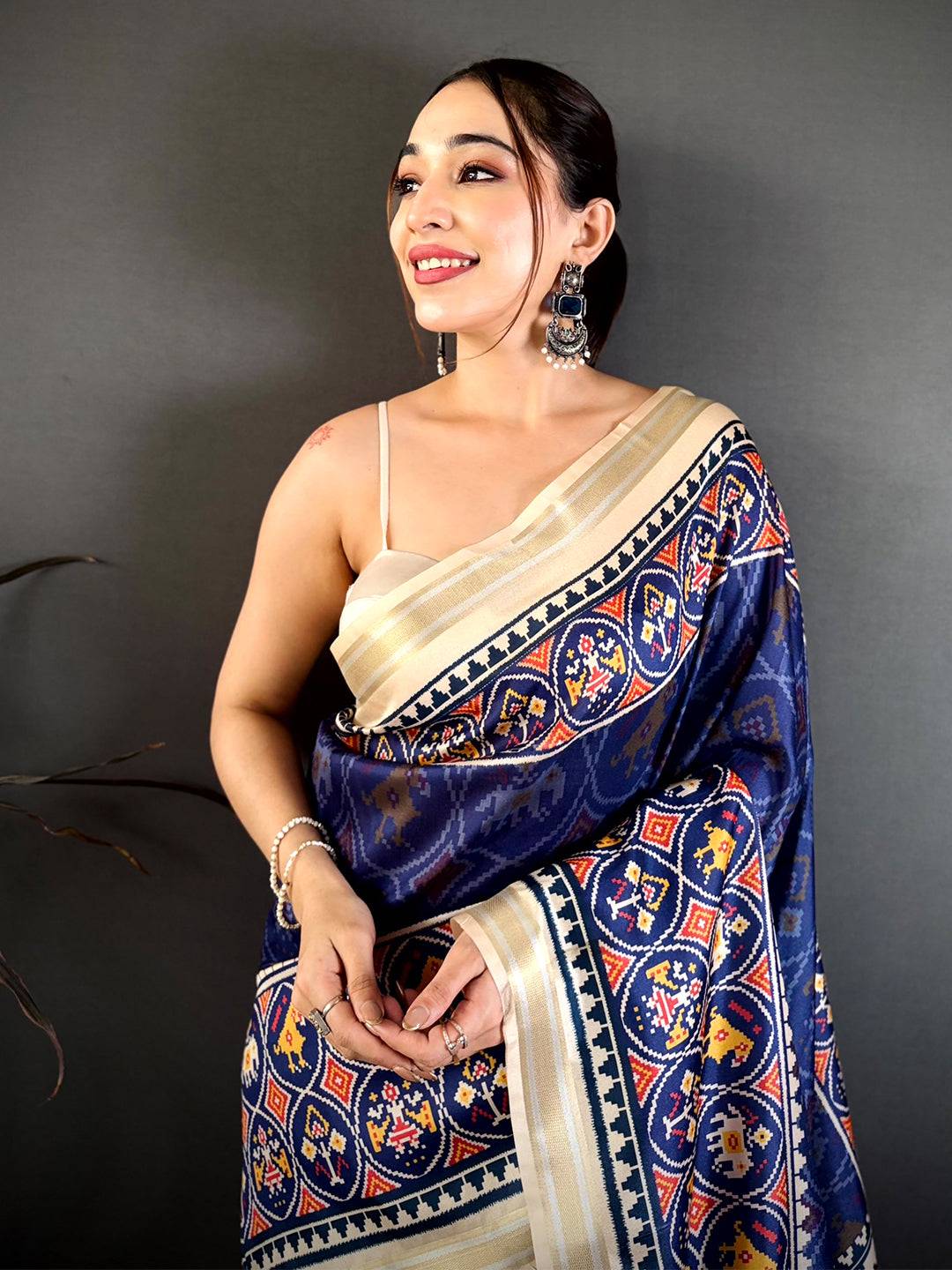 Majestic Navy Soft Kanchi Silk Saree