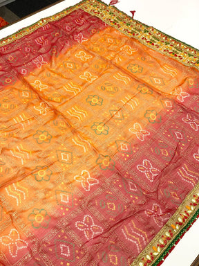 Charming Foil Bandhani Print Saree