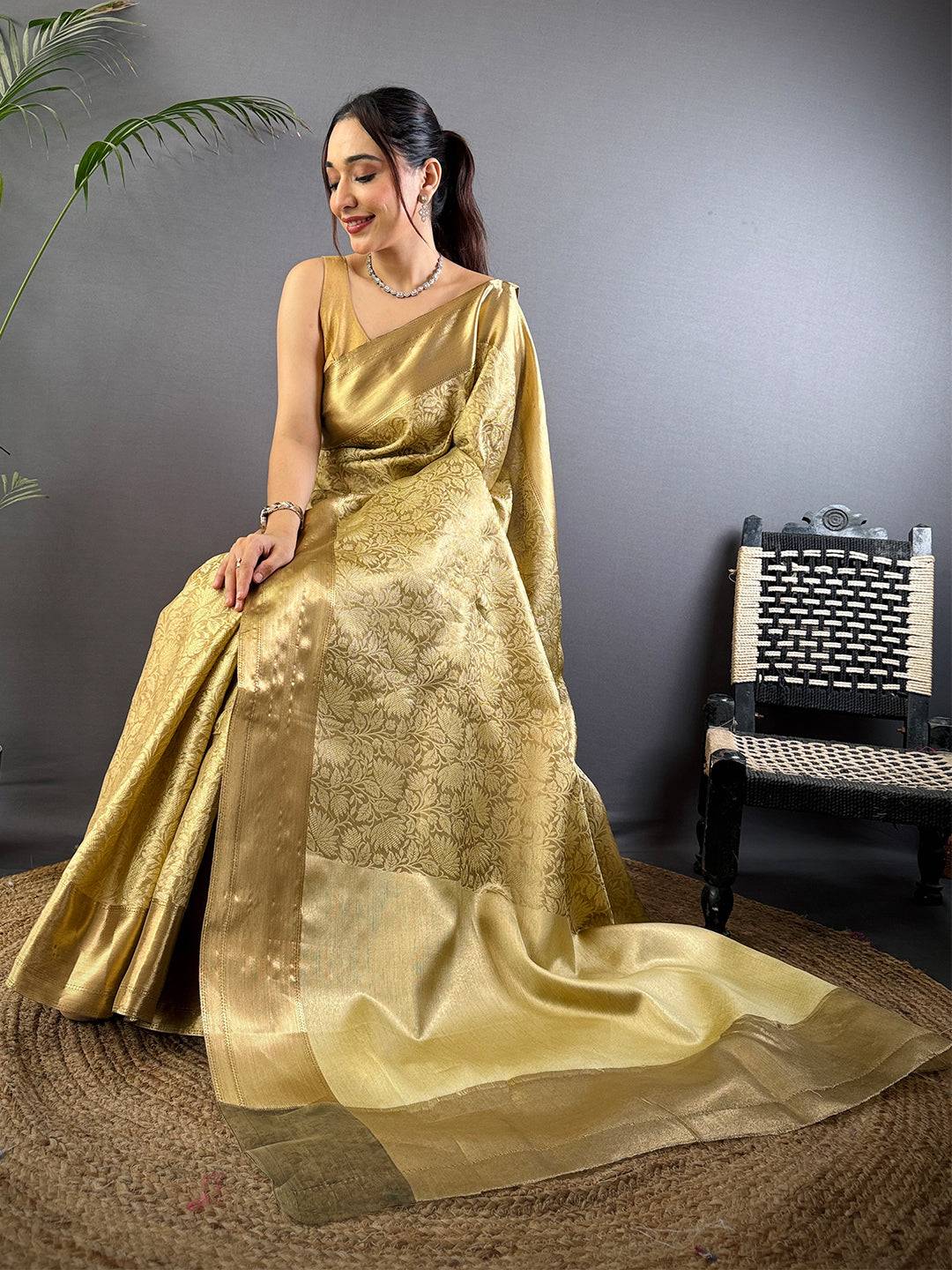 Kanjivaram Tissue Banarasi Silk Saree

