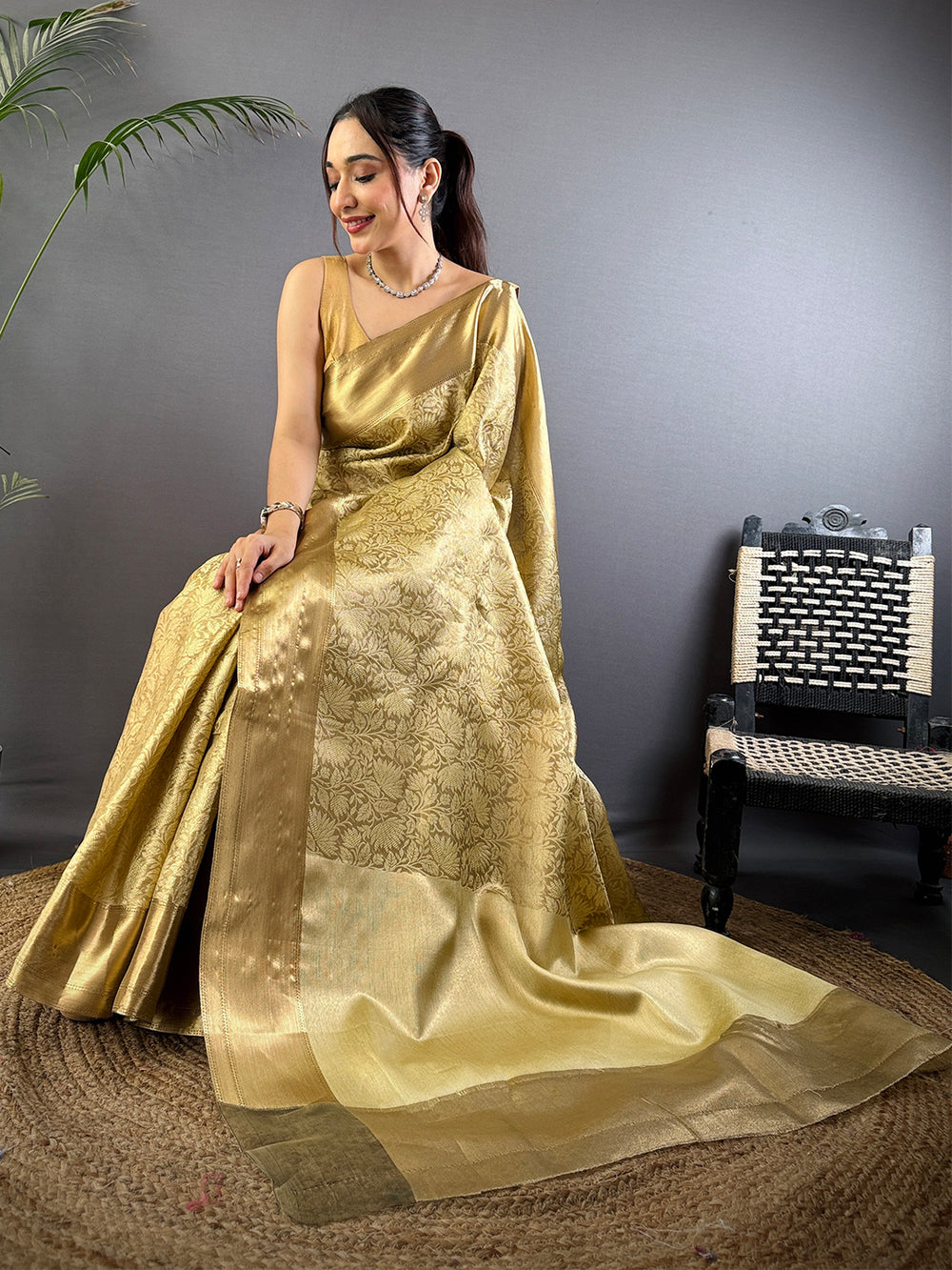 Kanjivaram Tissue Banarasi Silk Saree