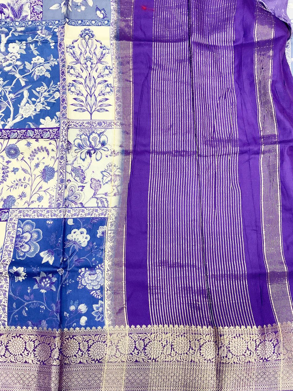 Vibrant Grace Kalamkari Block Viscose Saree