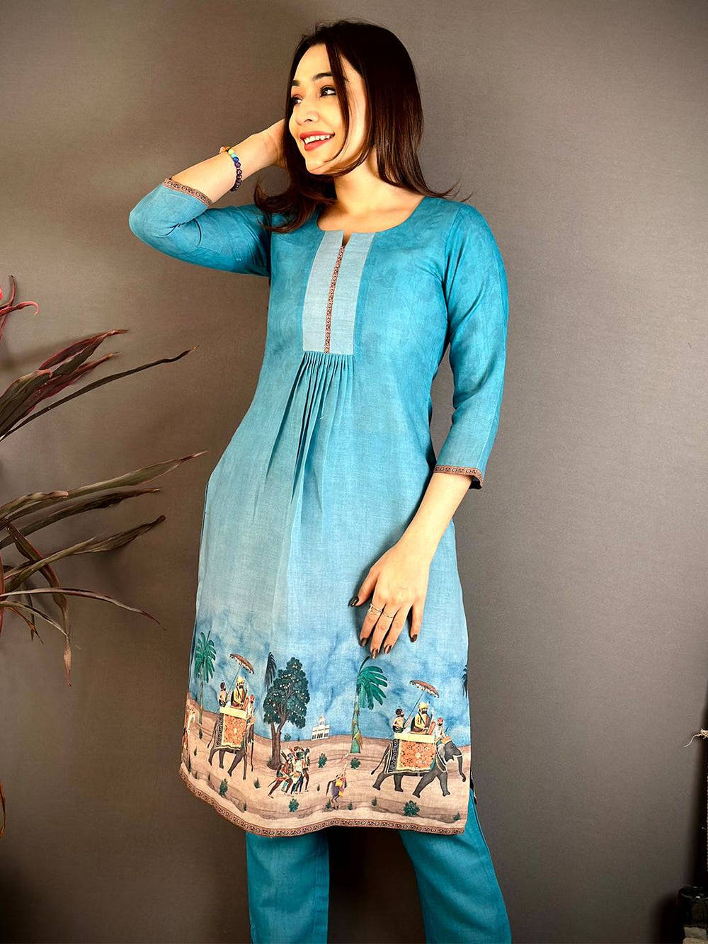 Classic Mughal Straight Kurti