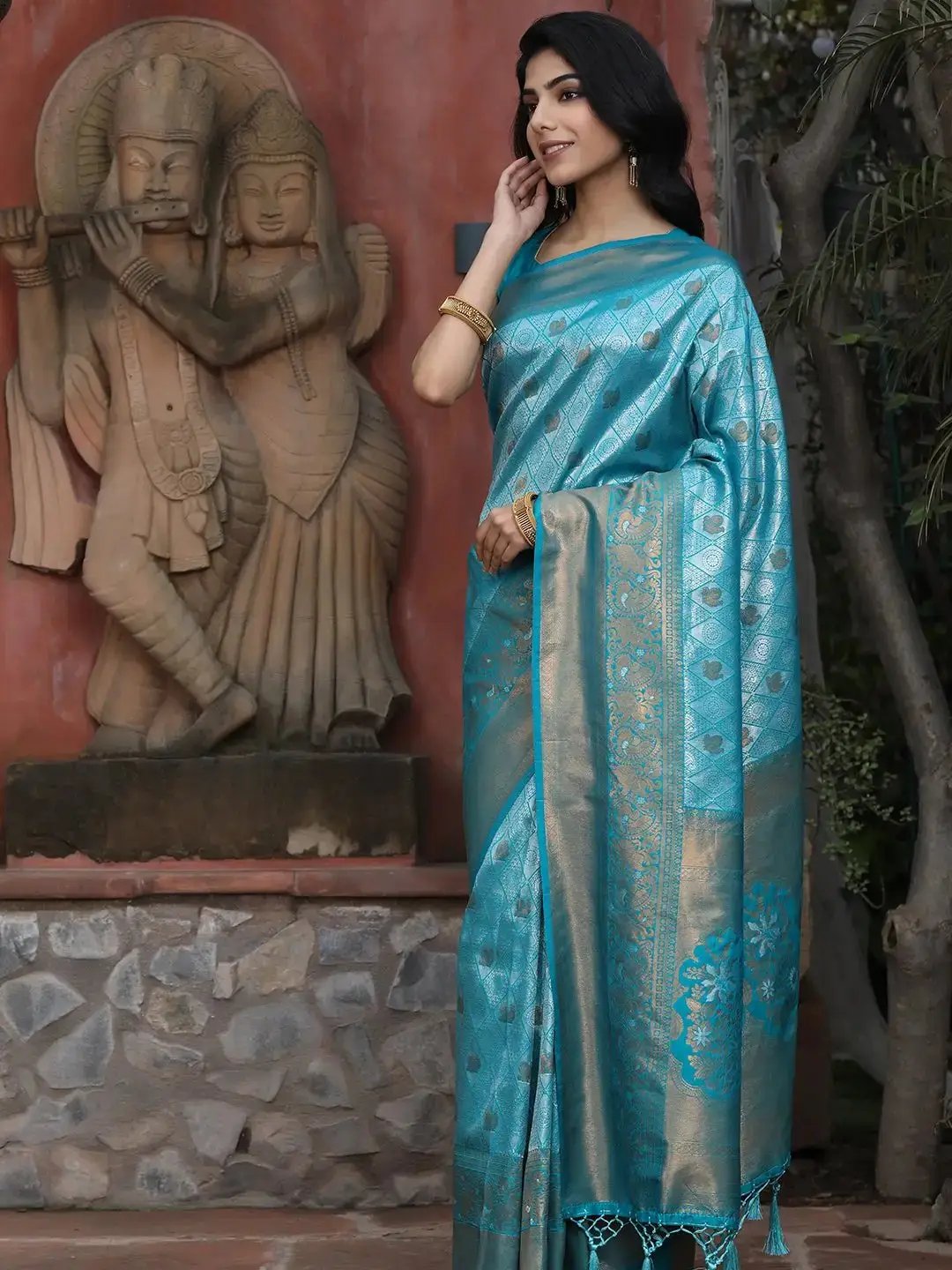 Kanjivaram Silk Saree with Zari Work