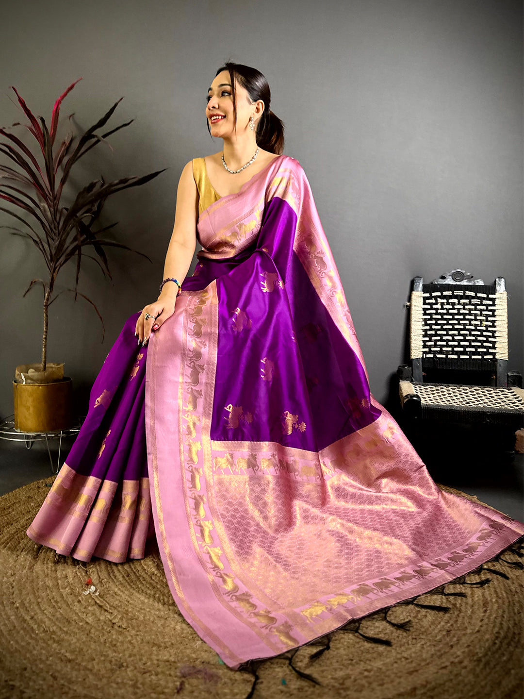 Opulent Pichwai Katan Silk Saree