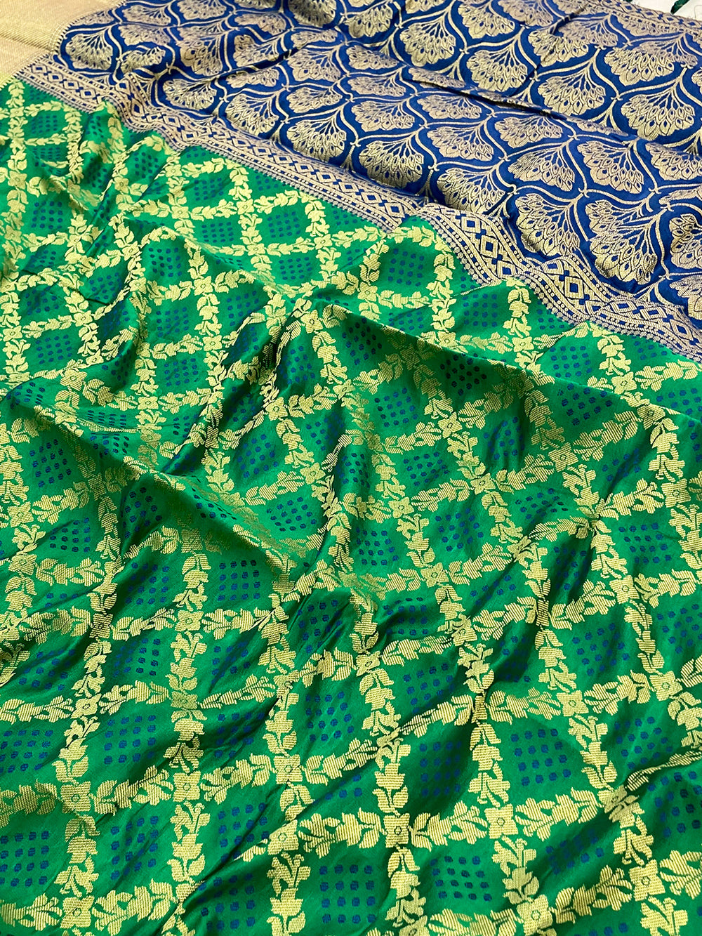 Festive Green Banarasi Patola Zari Saree