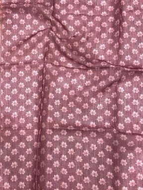 Light Brown Kota Doriya Floral Cut Work Saree