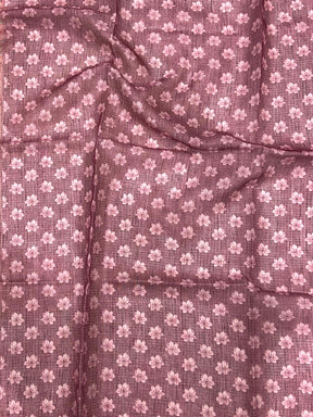 Light Brown Kota Doriya Floral Cut Work Saree