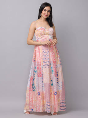 Serene Sunrise Corset Dress front view