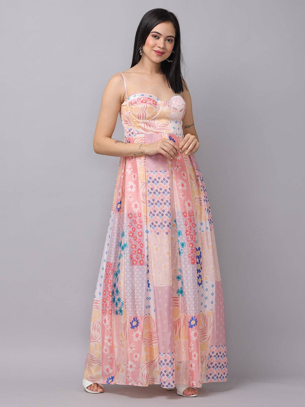 Serene Sunrise Corset Dress front view