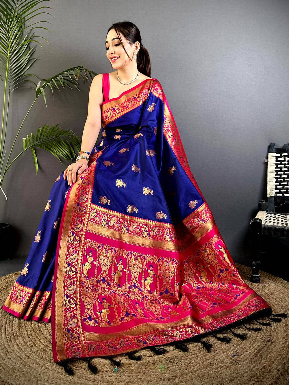 Royal Yeval Paithani Soft Silk Saree