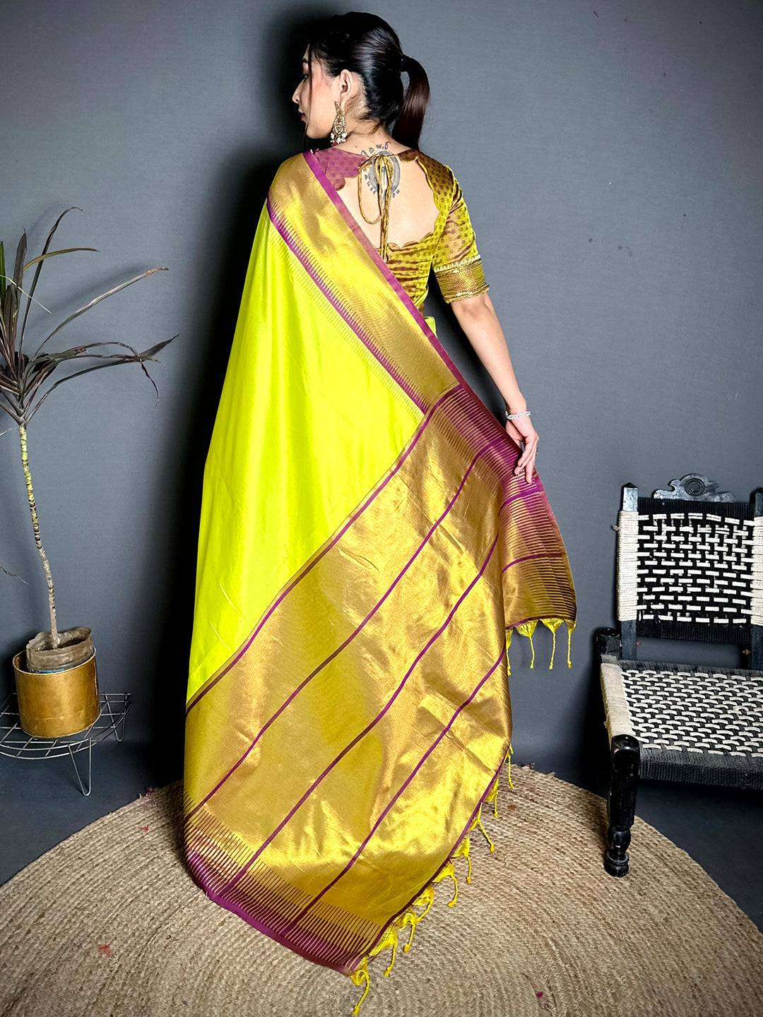 Elegant Soft Silk Solid Border Saree