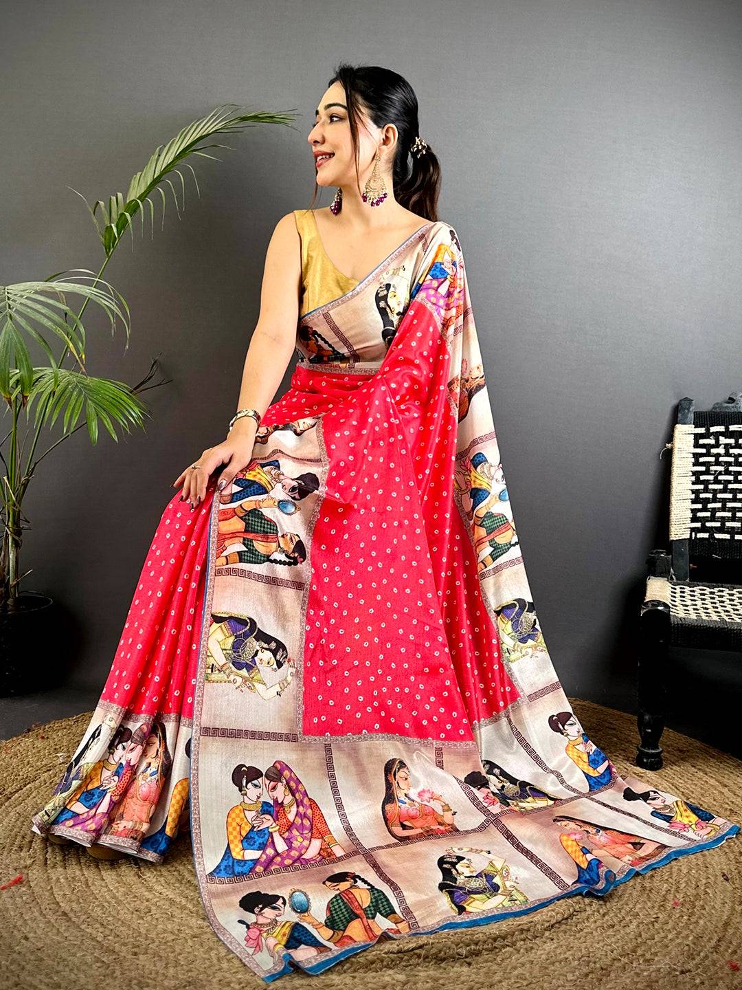 Radiance Soft Chinnon Chiffon Floral Saree
