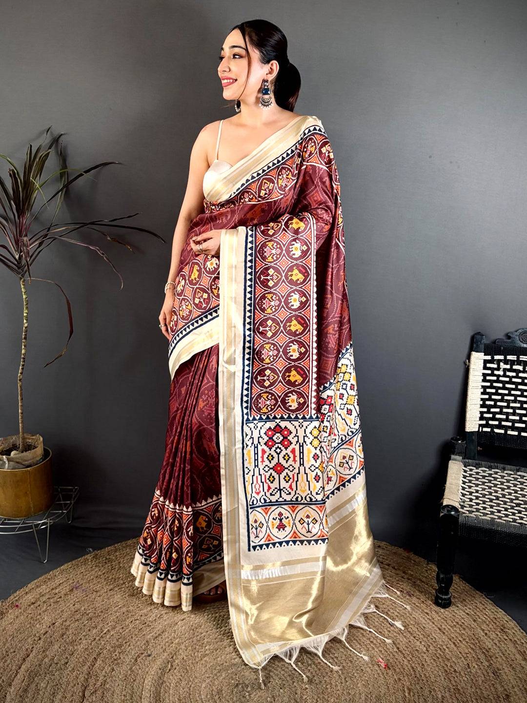 Regal Maroon Soft Kanchi Silk Saree