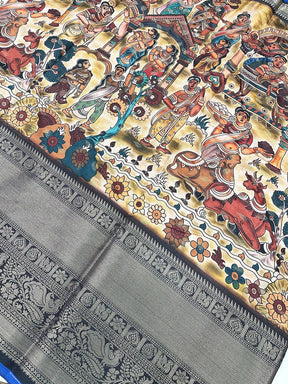 Heritage Bloom Kalamkari Silk Saree
