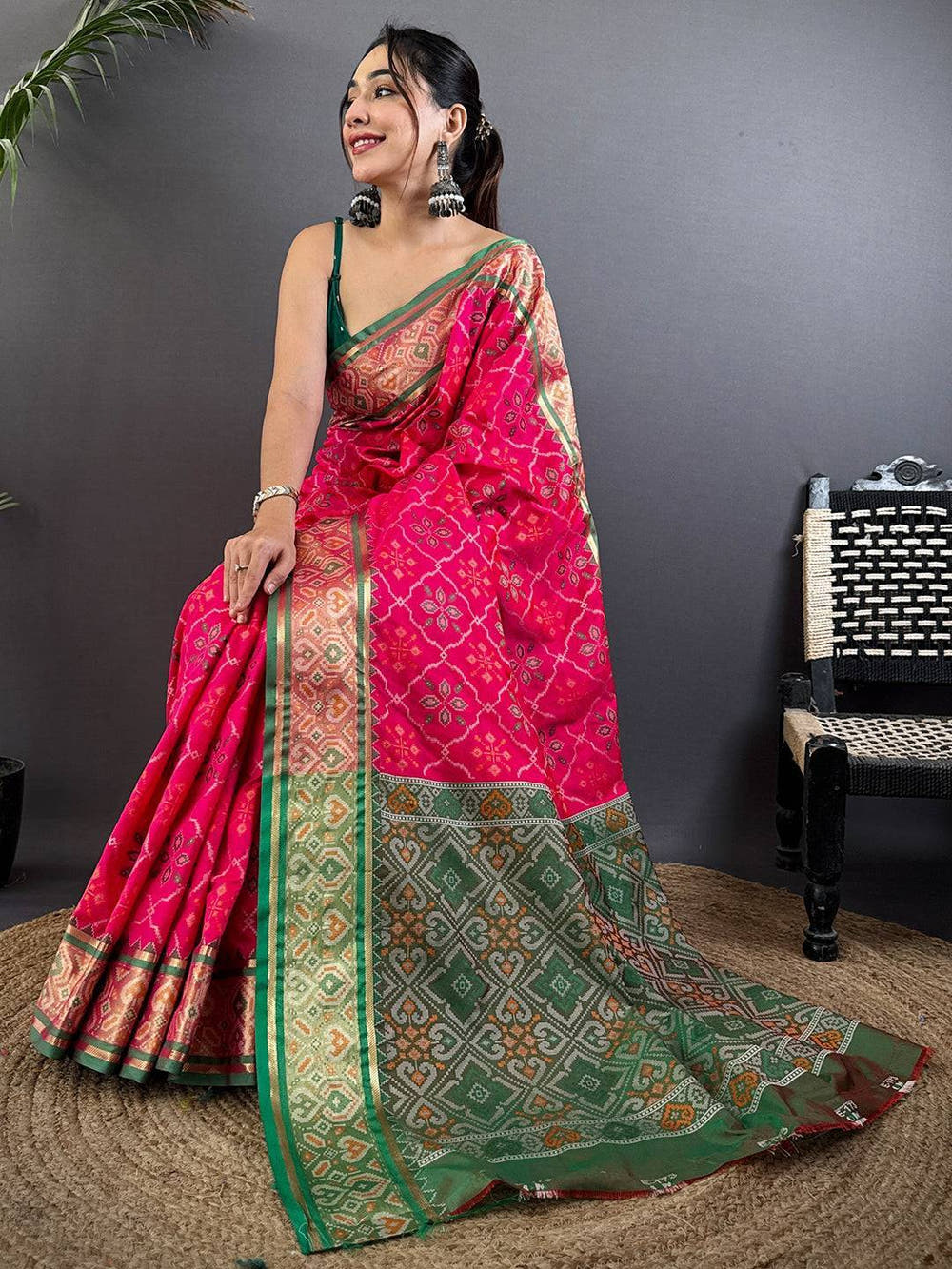 Majestic Pochampally Patola Silk Saree

