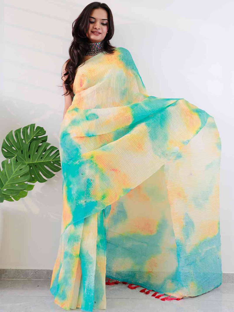 Multy Colored Bollywood Crash Saree