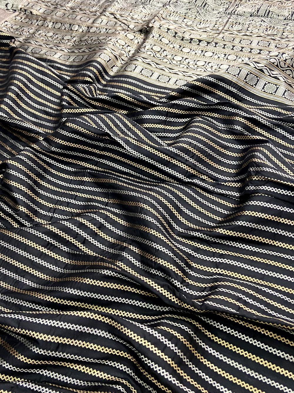 Majestic Black Kanjivaram Silk Saree