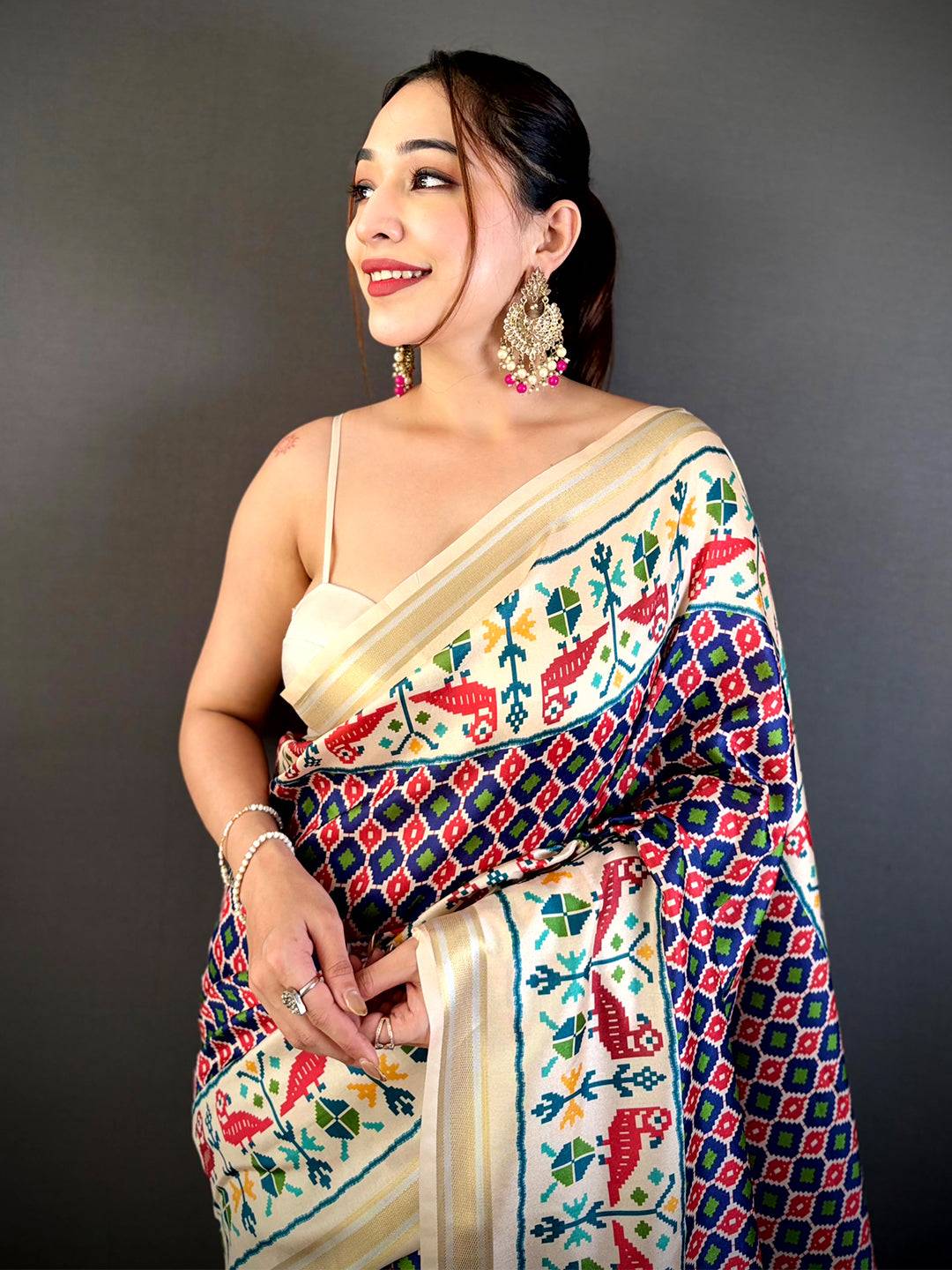 Radiant Ikkat Soft Kanchi Silk Saree