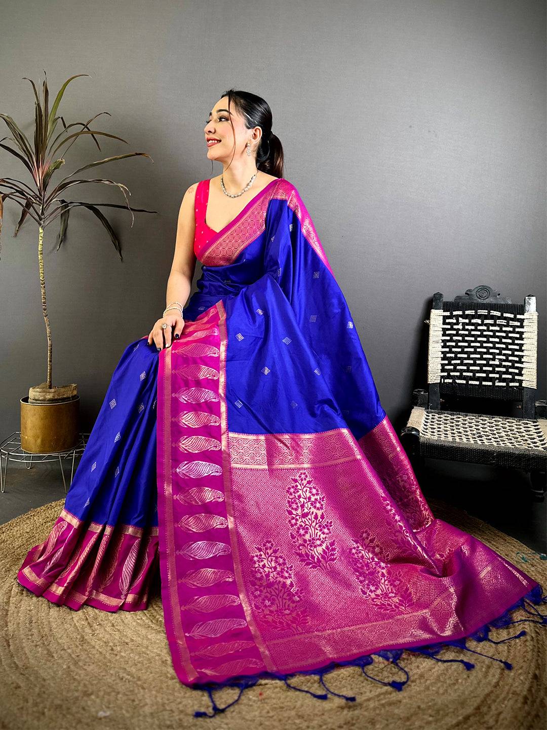 Opulent Soft Silk Big Kanchi Border Saree