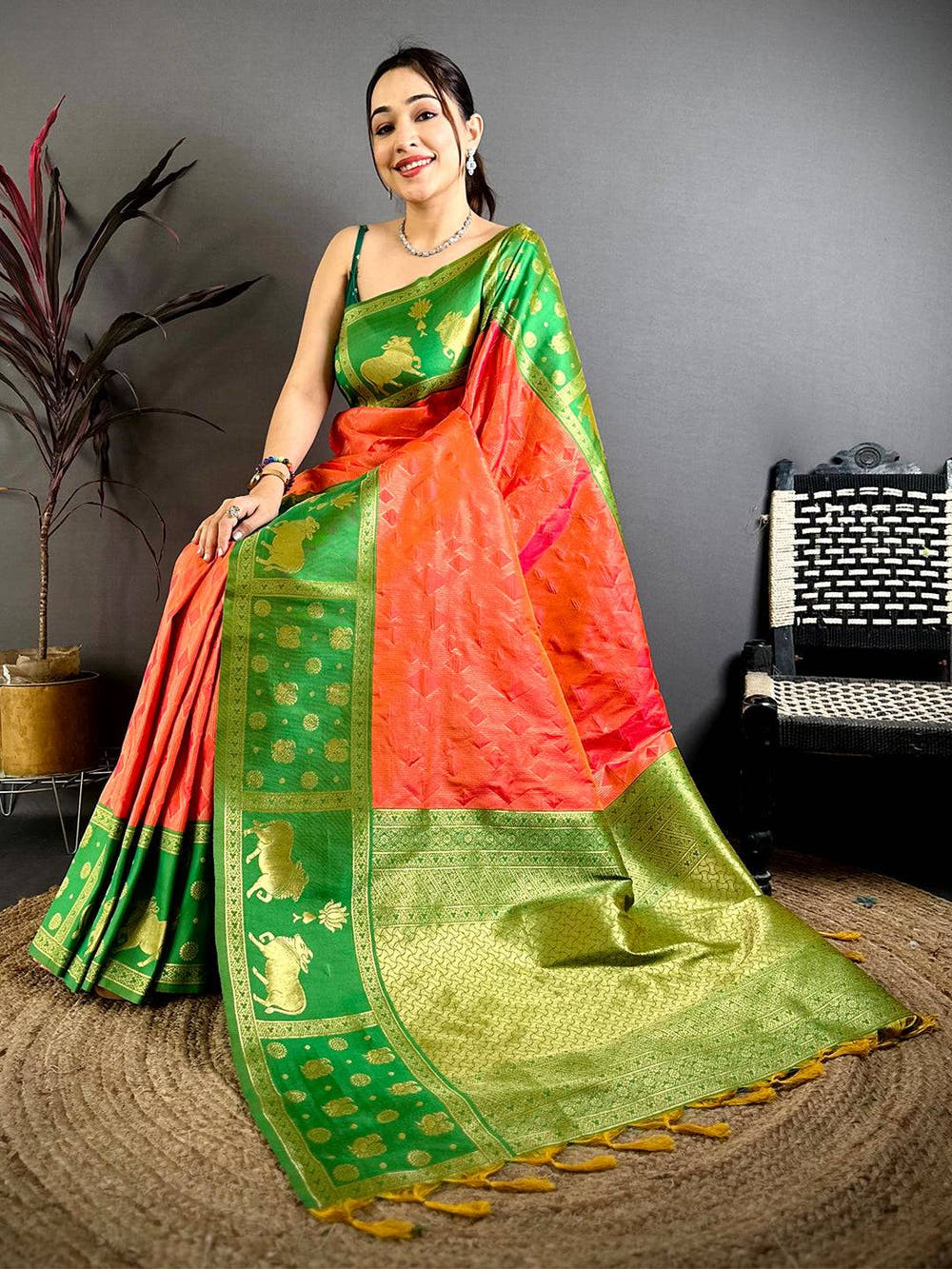 Heritage Aura Dual Tone Silk Saree