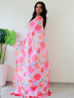Bollywood Multy Colored Print Elevate Style Saree 