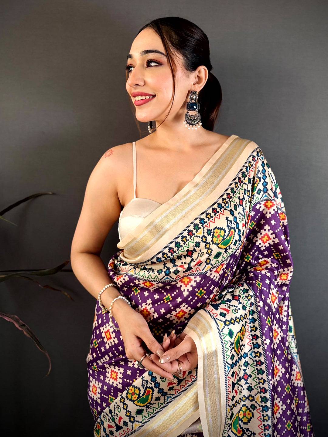 Classic Soft Kanchi Silk Digital Patola Saree