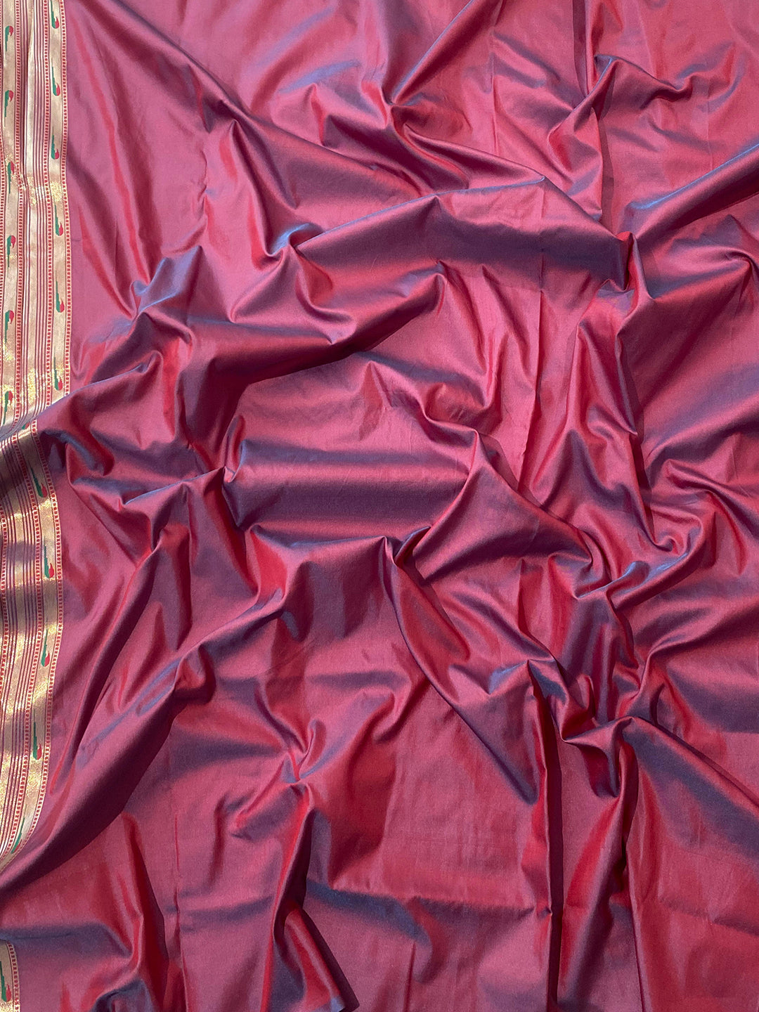 Teal Colour Paithani Silk Pichwai Woven Saree
