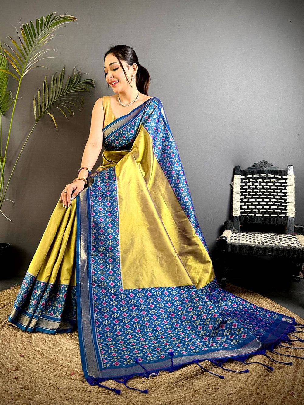 Majestic Dual Ikkat Soft Silk Saree