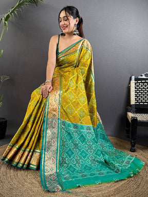 Radiant Pochampally Patola Silk Saree

