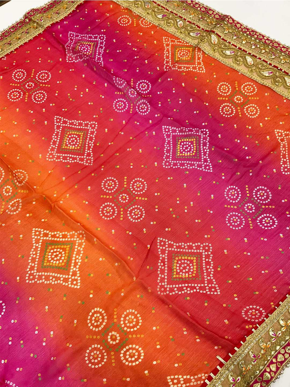 Heritage Foil Bandhani Saree