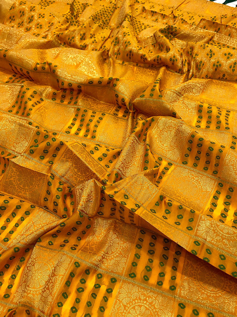 Yellow Banarasi Square Patola Saree