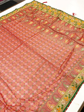 Majestic Bandhej Chiffon Saree