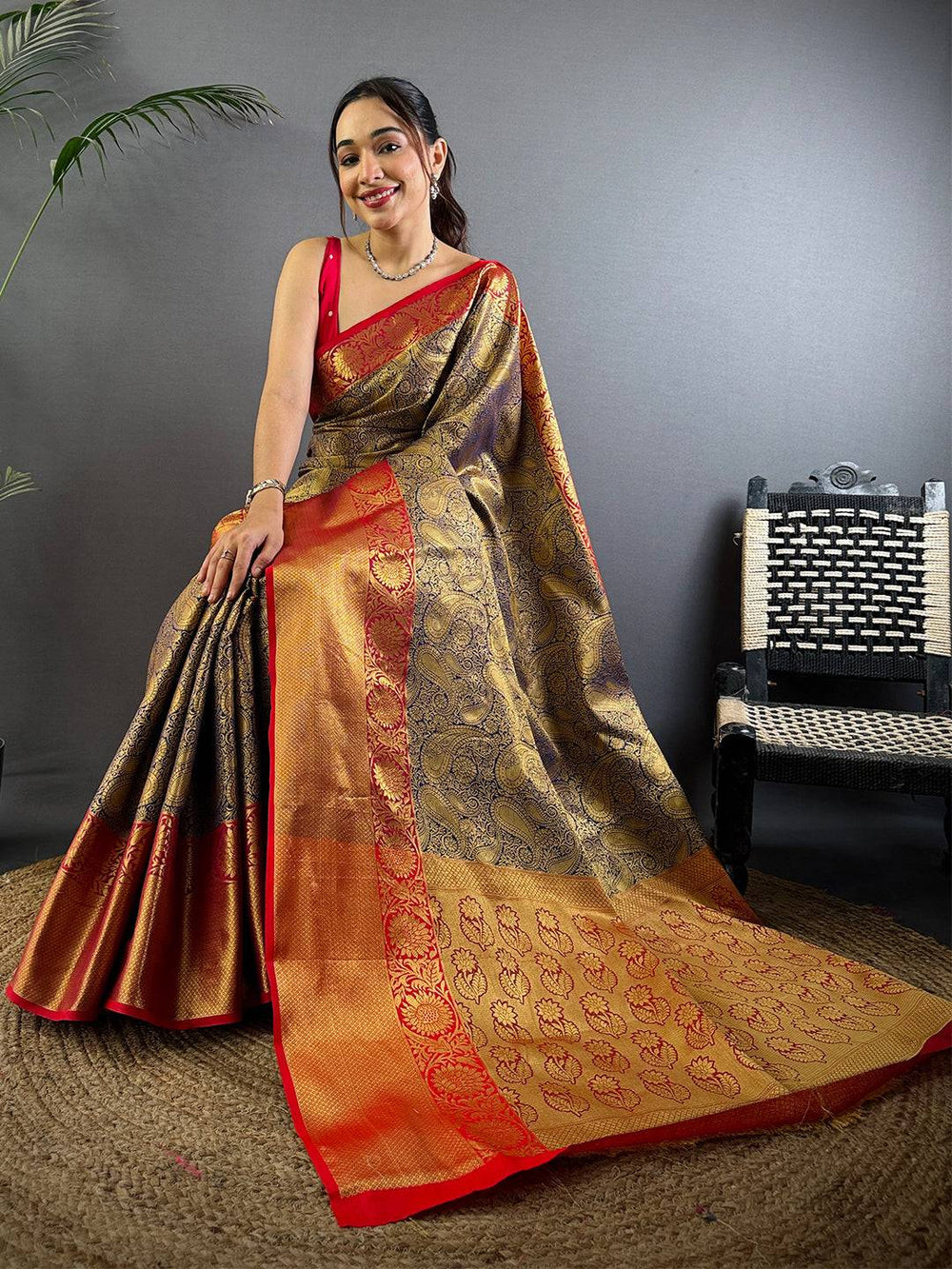 Blue Radiance Banarasi Katan Silk Saree