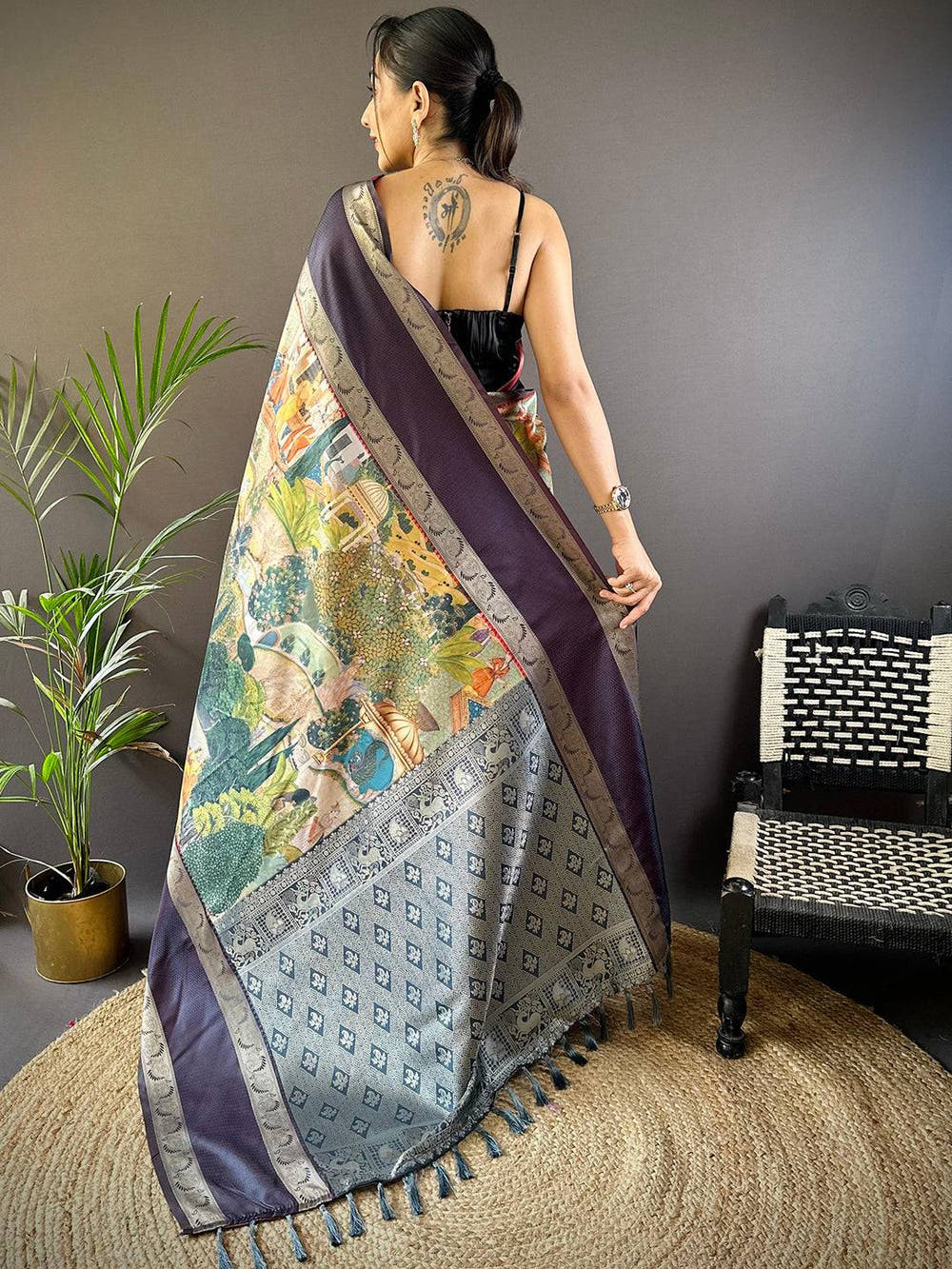 Mughal Majesty Soft Silk Saree