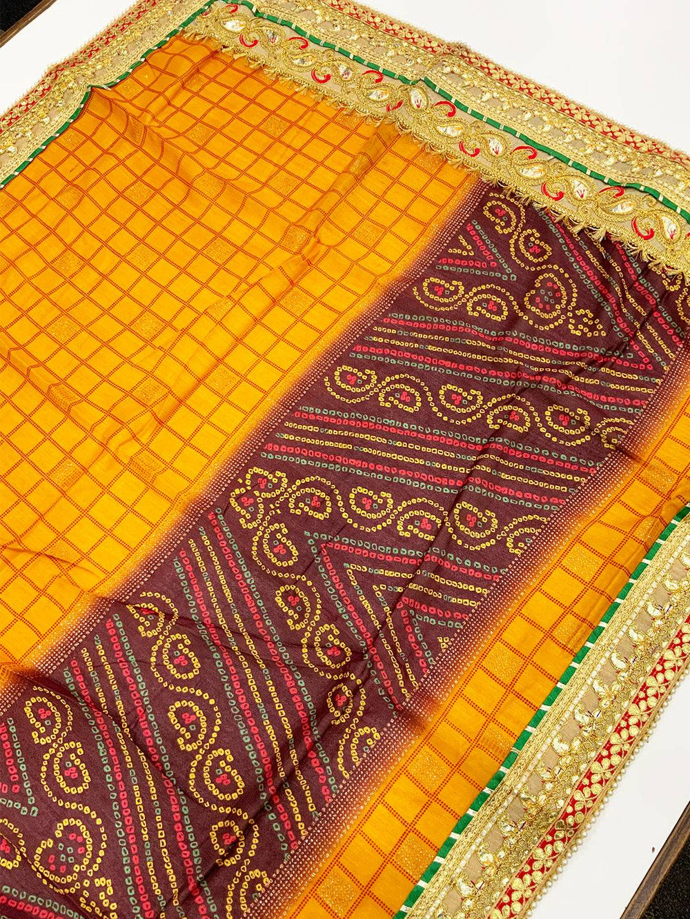 Tradition Chinnon Chiffon Bandhej Saree