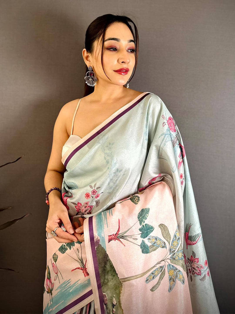 Classic Manipuri Ombre Block Print Saree