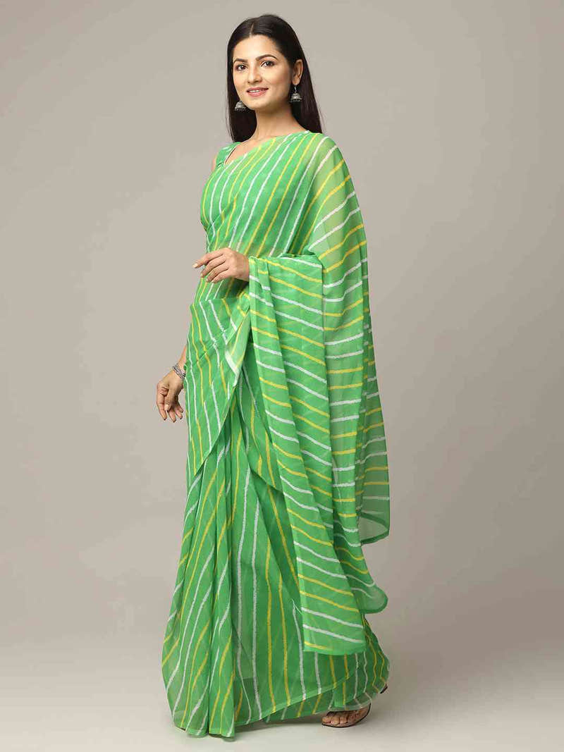 Leheriya Soft Georgette Digital Print Party Wear Saree