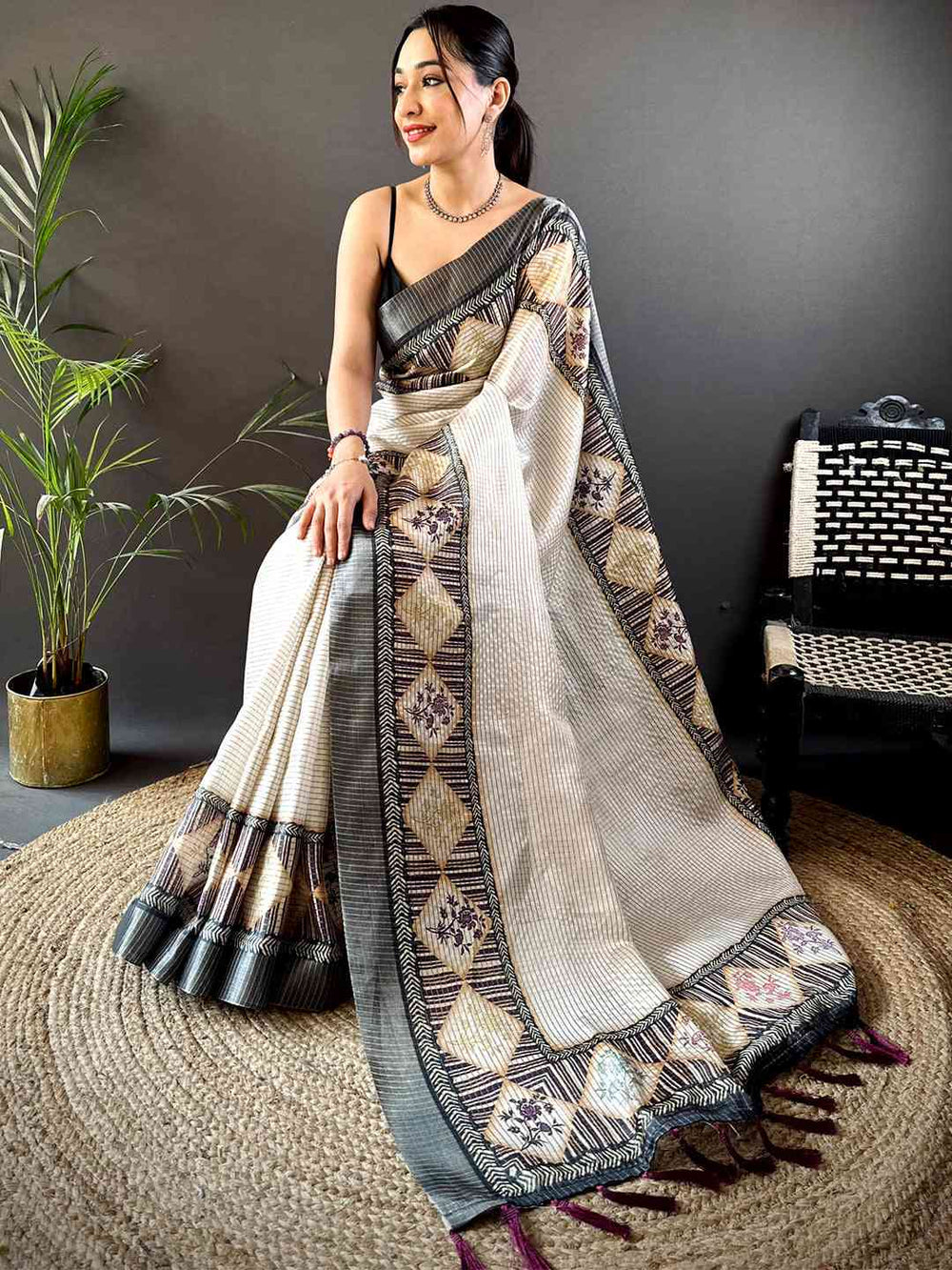 Radiant Rani Soft Silk Digital Print Saree
