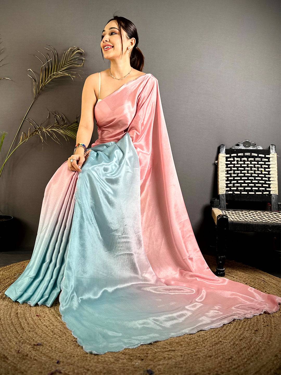 Buy Now Classic Gradient Chiffon Saree Online Vastranand