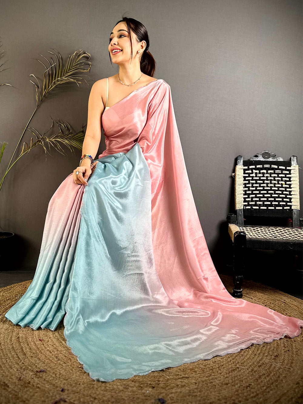 Classic Gradient Chiffon Saree