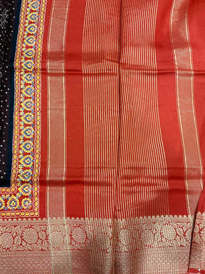 Brown Dola Silk Bandhej Saree