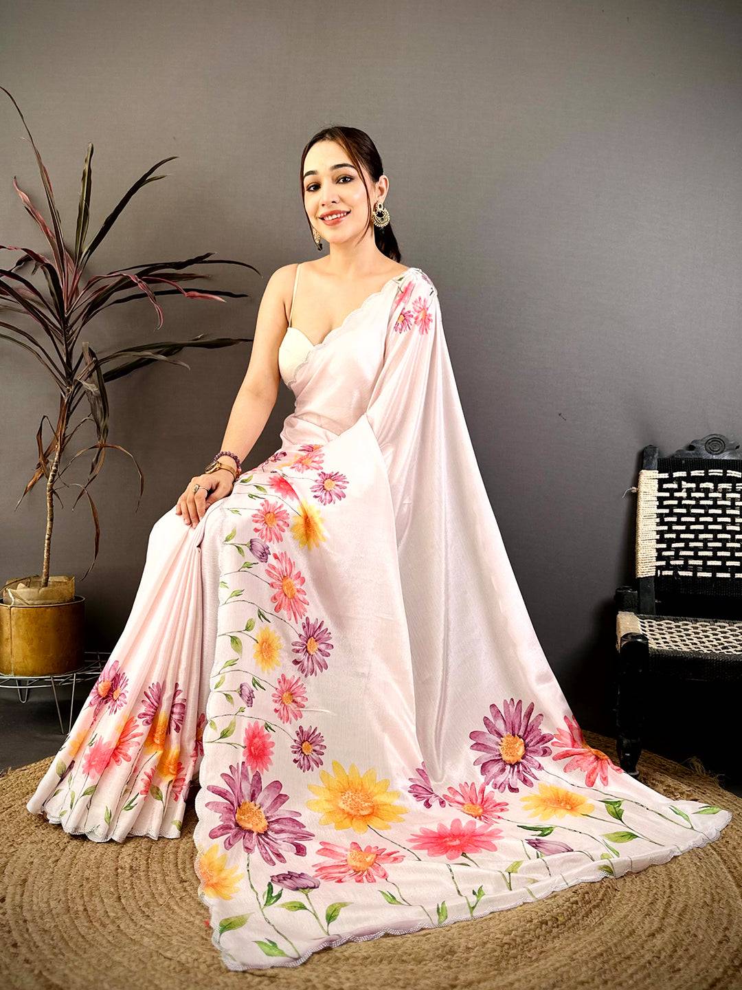 Heritage Soft Chiffon Stone Work Saree

